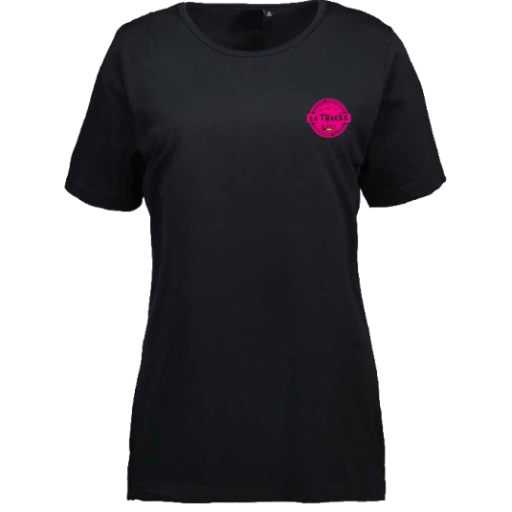 T-shirt femme noir et rose